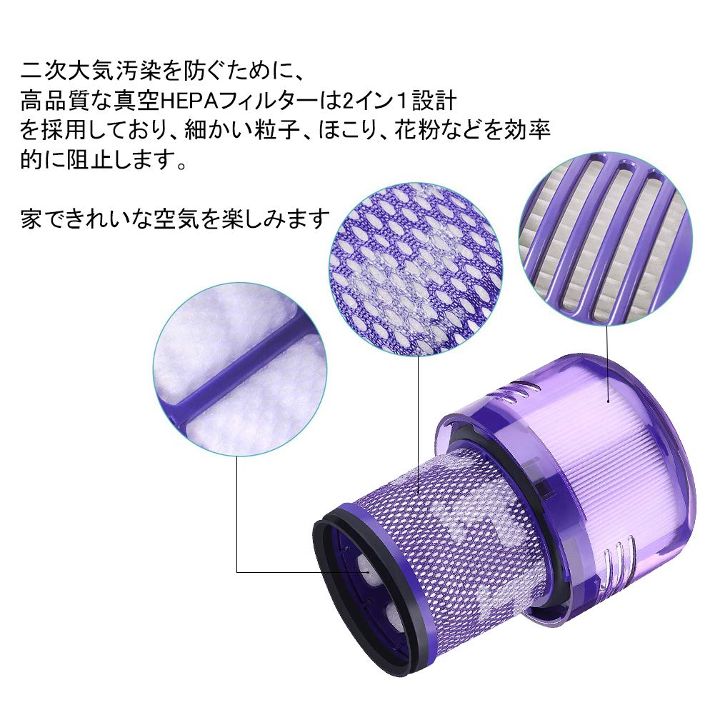 Amazon.co.jp: AIOGOO 掃除機フィルター V11 シリーズ用 洗濯可能 2個