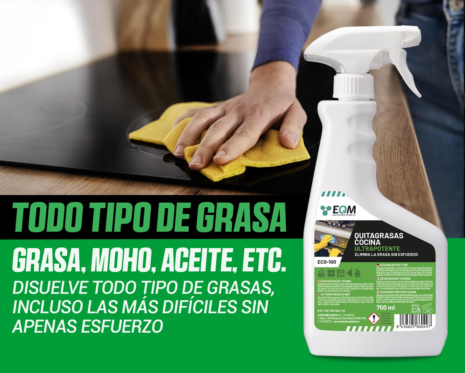EQM ECO-100 Desengrasante Concentrado 750 ML
