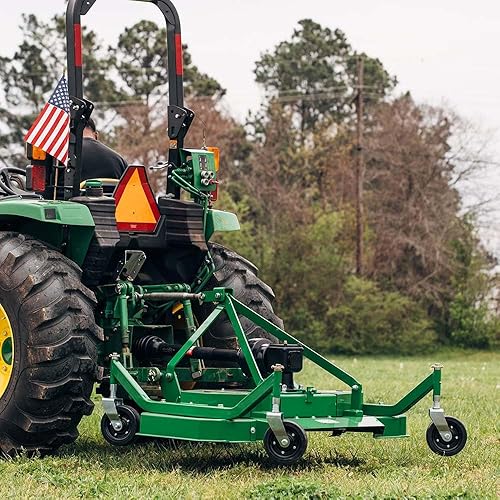 Vista 11 de Titan Attachments Cortacésped con acabado PTO de 3 puntos, Ancho de corte de 48 pulgadas, Conexión Cat 1, Acabado naranja, Descarga trasera