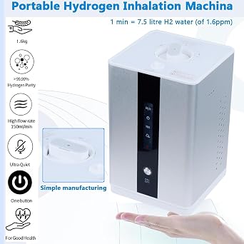 Hydrogen Generator H2 Inhalation Machine, 220V 150ml/Min 99.99% High Purity SPE/PEM Portable Hydrogen Water Ionizer Generator
