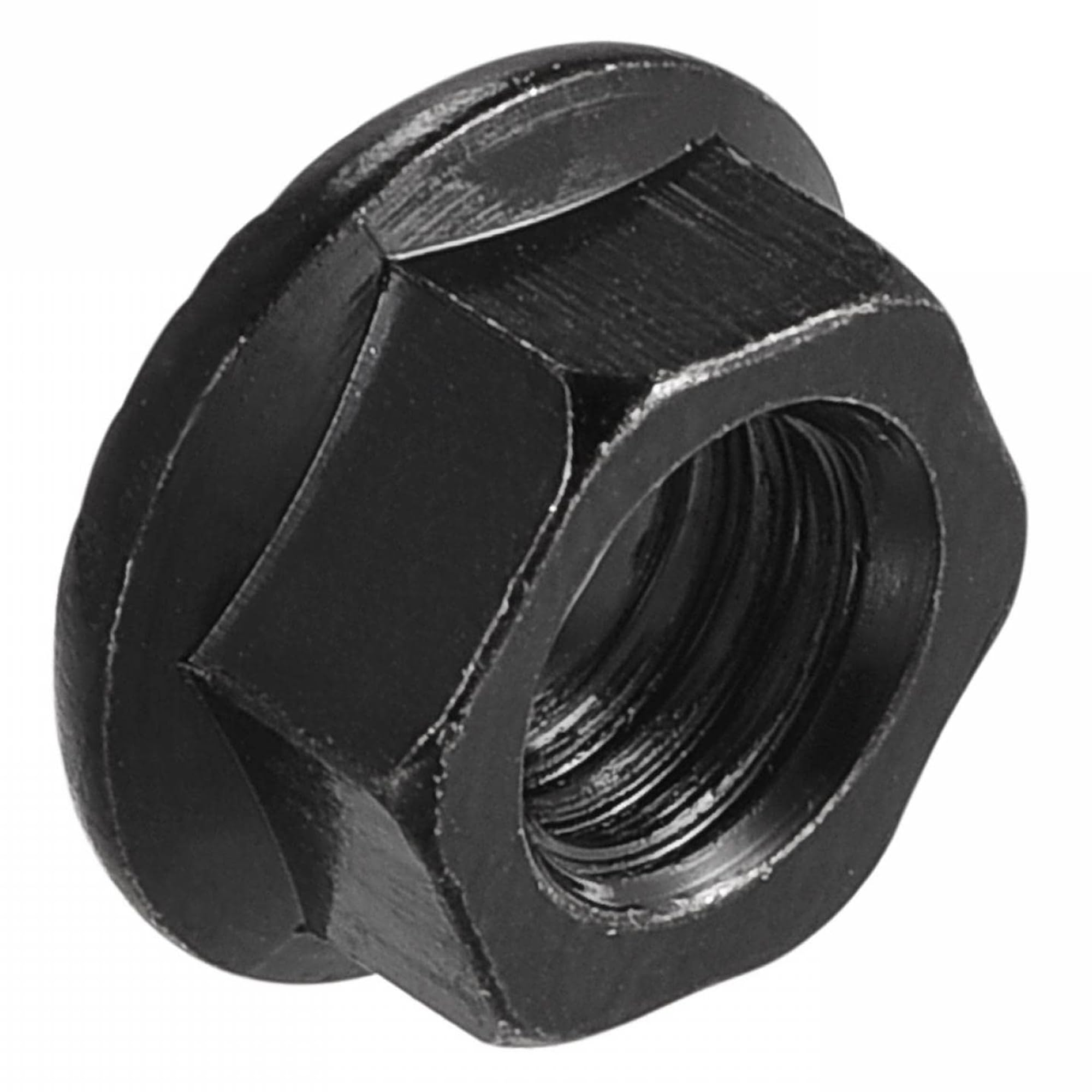 TOP-VIGOR M5 Serrated Flange Hex Lock Nuts, Carbon Steel Black Oxide Finish, Self-Locking Threaded Nuts - Image 4