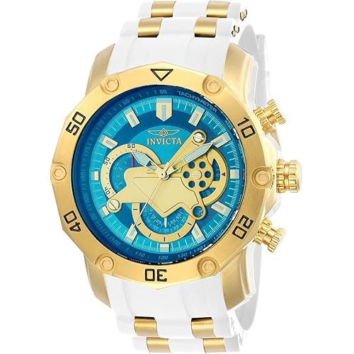 Invicta Men Pro Diver Scuba Quartz Watch, White, 23422