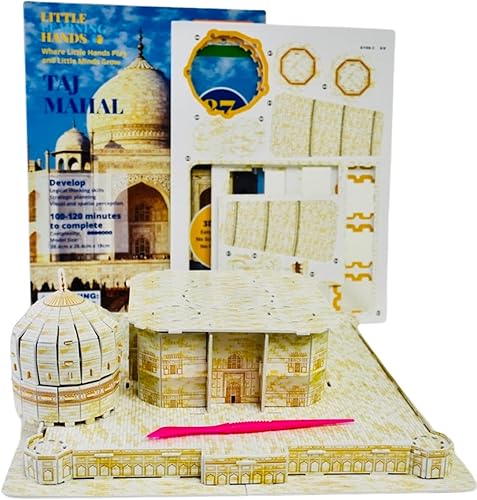 Miniatura 3 de Rompecabezas 3D para adultos y niños  Rompecabezas 3D India Taj Mahal  Kit de modelo de arquitectura de India  Regalos de cumpleaños para niños,