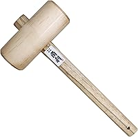 Vista 6 de KAKURI Martillo de madera japonés de 1.417 in - Mazo de madera pequeño para carpintería, carpintería, cincelado y tallado - Cabeza redonda