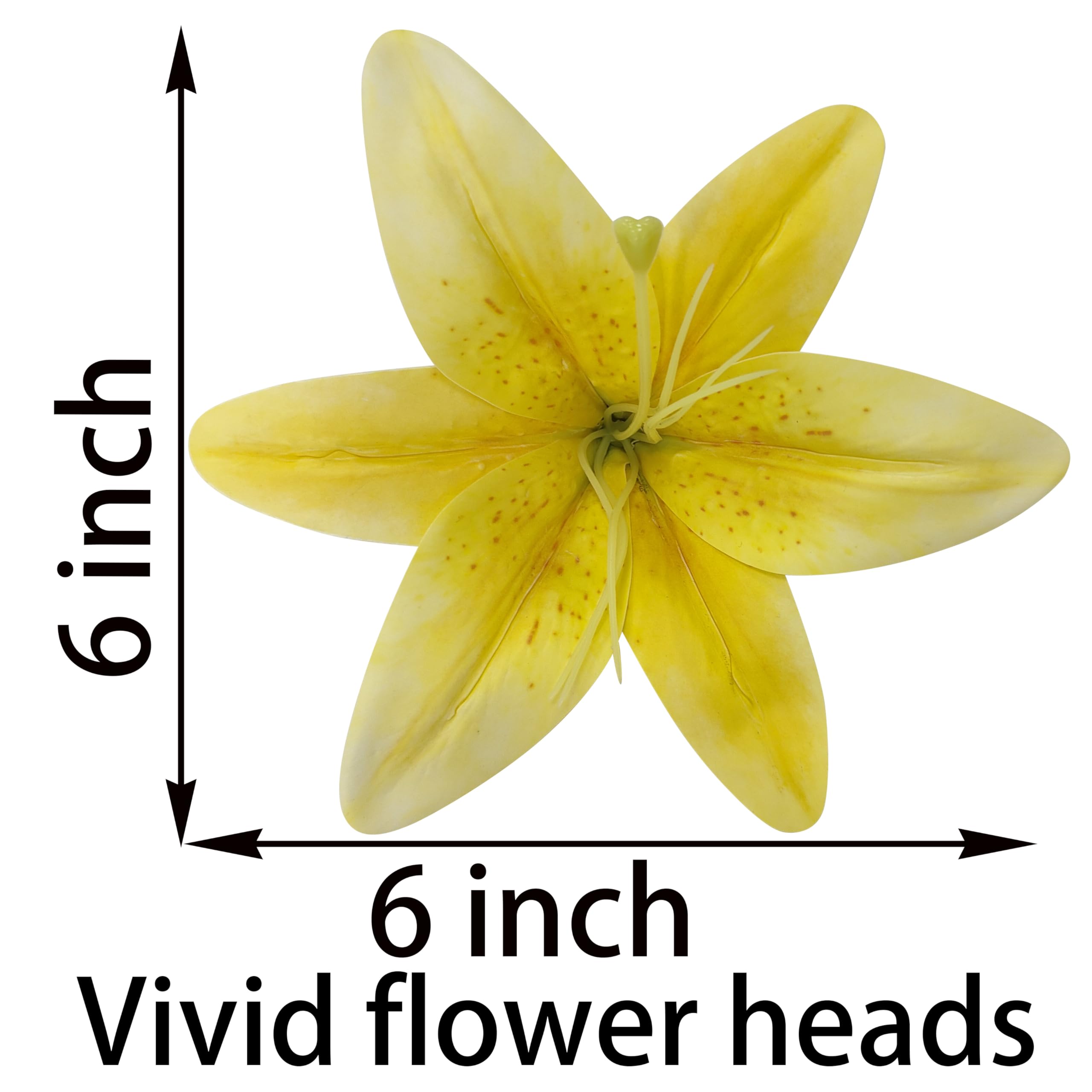 Amazon.com: Artificial Yellow Lilies Flowers,10Pcs Faux Lily