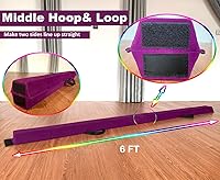Vista 3 de MARFULA Viga de Gimnasia Plegable de 6 PIES / 8 PIES / 9 PIES Viga de Equilibrio de Espuma para Suelo - Extra Firme - Cubierta de Gamuza - Parte