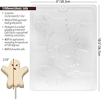 Vista 2 de Cybrtrayd Halloween Chocolate Candy Mold, Ghost Lolly
