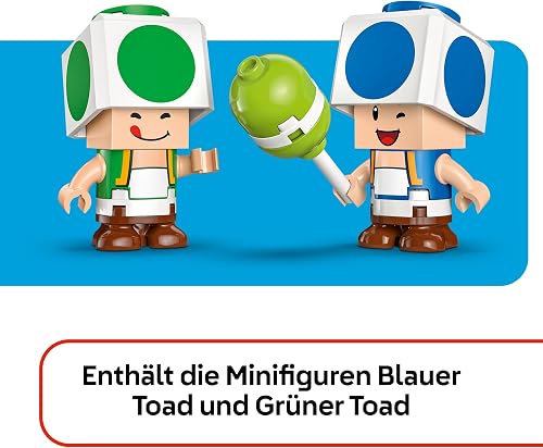 LEGO Super Mario Festa a Casa di Toad Giocattolo - Set Interattivo con 2 Figure, Cucina, Camera da Letto e Tavolo da Picnic - Regalo da Gaming per Bambini e Bambine da 7 Anni in su - 72041 - 6