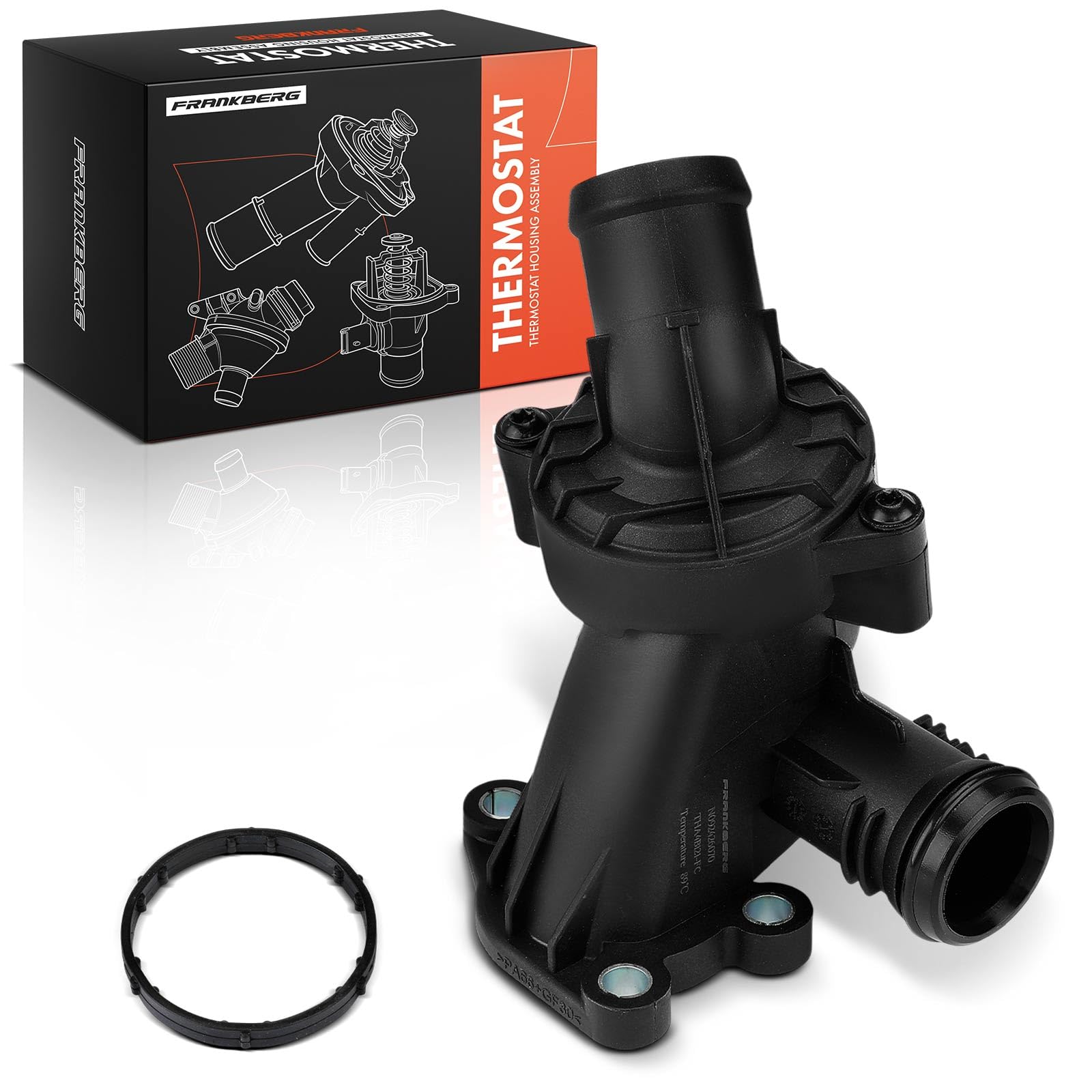 Frankberg Termostato de Refrigerante 89°C Compatible con Polo Fabia III Ibiza IV A1 Rapid Toledo IV Replace# 04B121113A