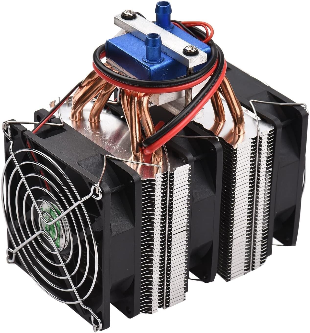 120W High Power Seminductor Refrigeration Fish Tank Chiller 12V Refrigerator oling-Water Hine Chiller Water oler Aquarium Chiller with 4pcs Heat Dissipation pper Pipe for 30 Liters Aquarium(180W)