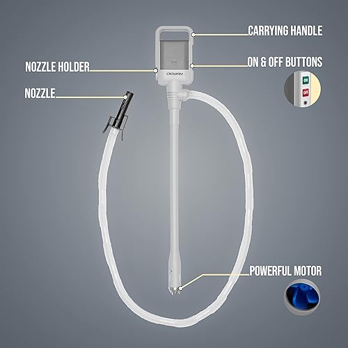 Miniatura 5 de DEWAY Bomba automática de transferencia de combustible con boquilla para un control de flujo rápido y parada 3 veces más potente alimentado por