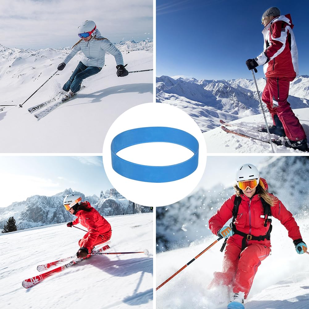 Tokaneit Snowboard Fixations 30 Pièces Sangle de Frein en Caoutchouc Accessoires de Ski