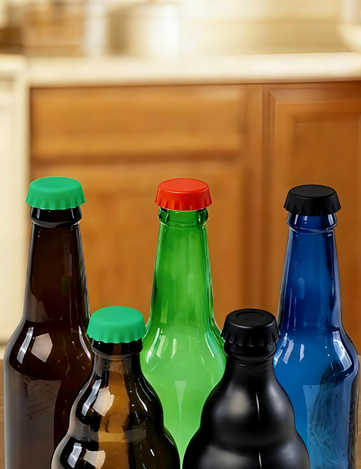 18 Silicone Reusable Caps, Home Brew Soda Caps Multi-color Wine Caps, Soft Drink Caps for Home Brew/Drink Enthusiasts