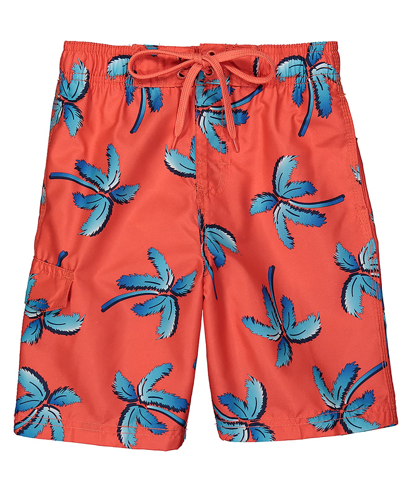 Photo 1 of size xl (18/20) Kanu Surf Boys' Viper Quick Dry UPF 50+ Beach Swim Trunk 18-20 Palm Beach Coral