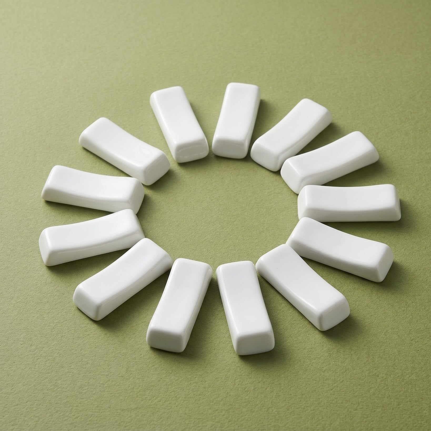 Toyvian Supporto Poggia-Bacchette in Ceramica Bianca 12 Pezzi, Porta-Couverts Piccolo Formato per Ristoranti, Hotel e Tavole Domestiche