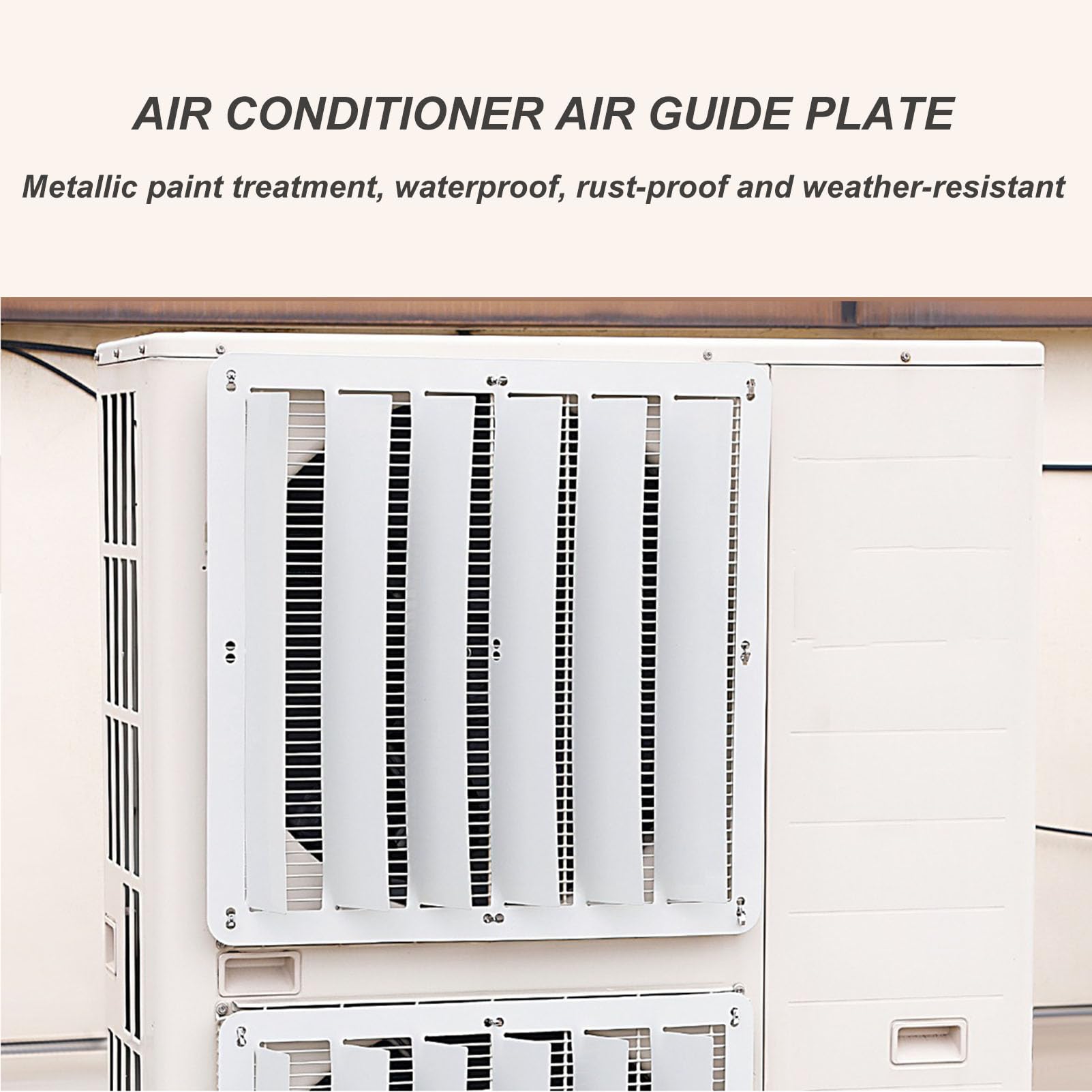 Copertura universale per esterni AC Defender – Griglia deflettore in acciaio inox per compressore e condensatore, protezione antivento 50 x 50 cm, unità anti-diretta resistente alle intemperie