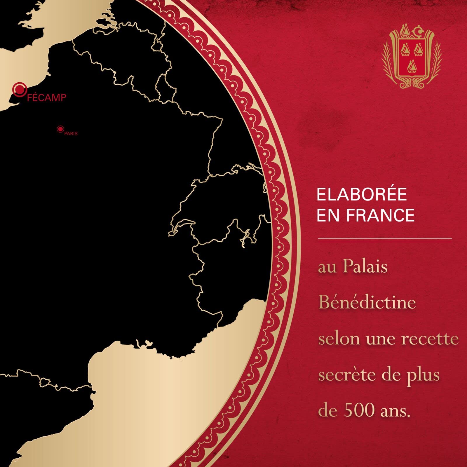 Bénédictine D.O.M. Liqueur Française, 40% vol., 70 cl/700 ml, Préparée à partir d’une Recette Secrète de 27 Racines, Herbes Aromatiques et Épices, Notes de Miel, d’Agrumes et d’Amande Douce