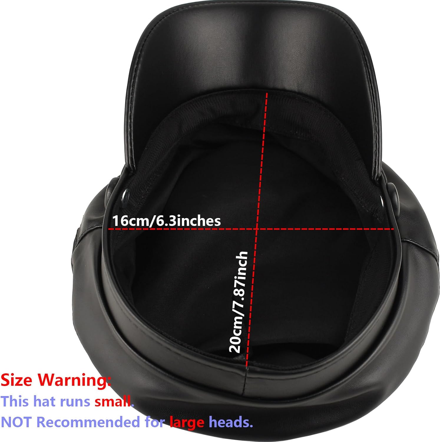 Faux Leather Newsboy Hat for Women Vintage Classic Costume Beret Cap for Men Sailor Fiddler Caps - Image 7