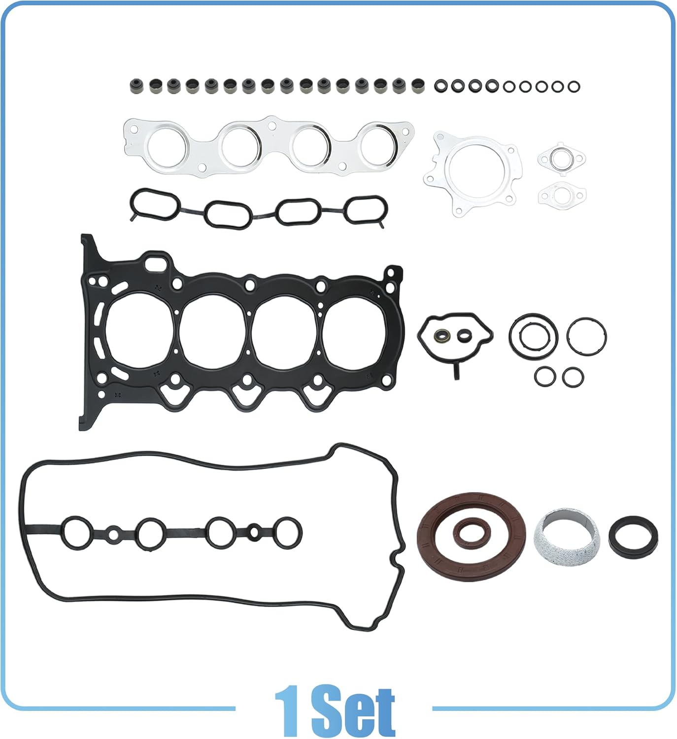 X AUTOHAUX 1 Set Vehicle Engine Cylinder Head Gasket Set for Toyota Prius 2001-2009 Metal
