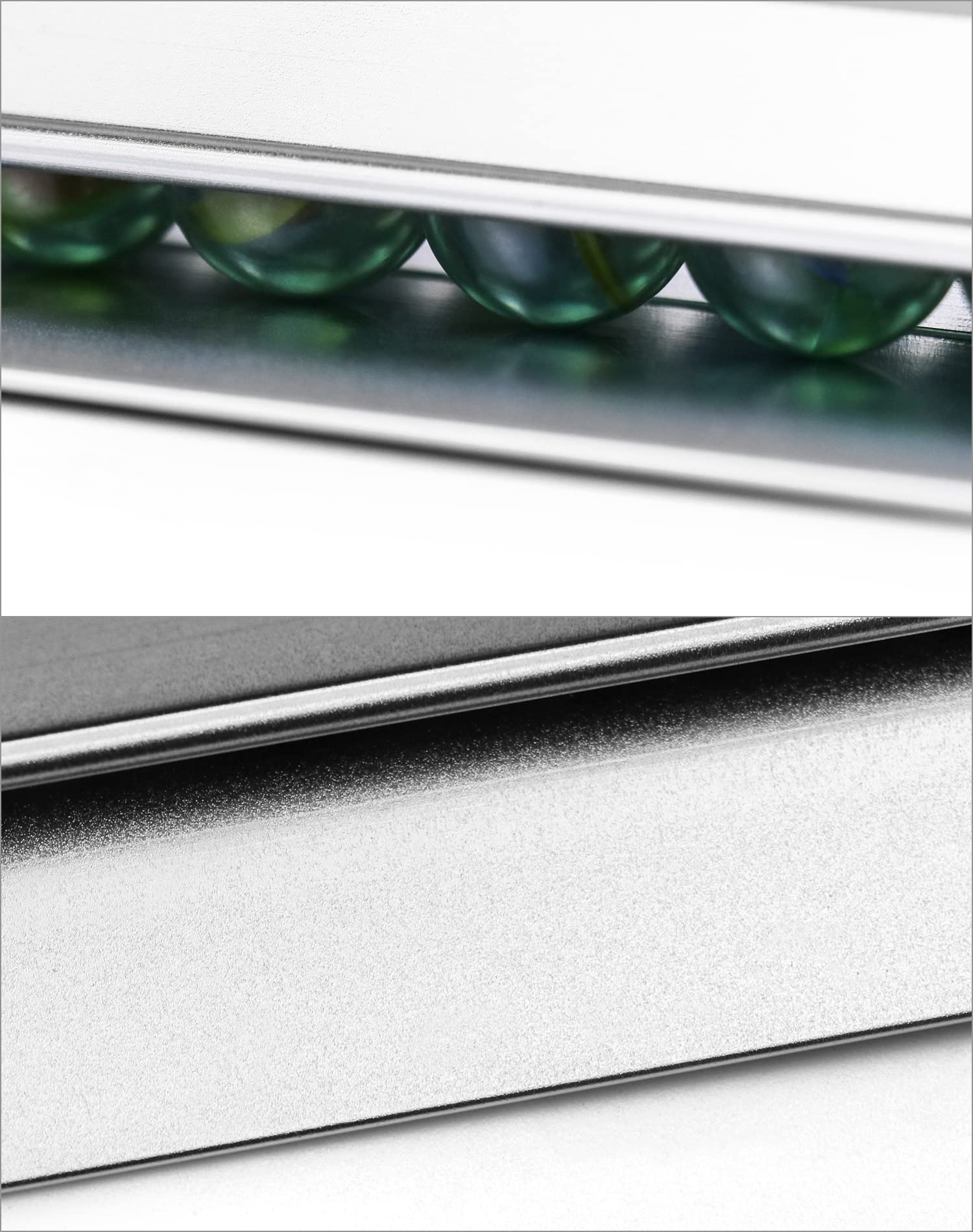 QWORK® 2 Stück Bonschiene Bonhalter Wandhalterung Aluminiumlegierung Klemmschiene für Catering Cafés Kneipen Bars (60cm)