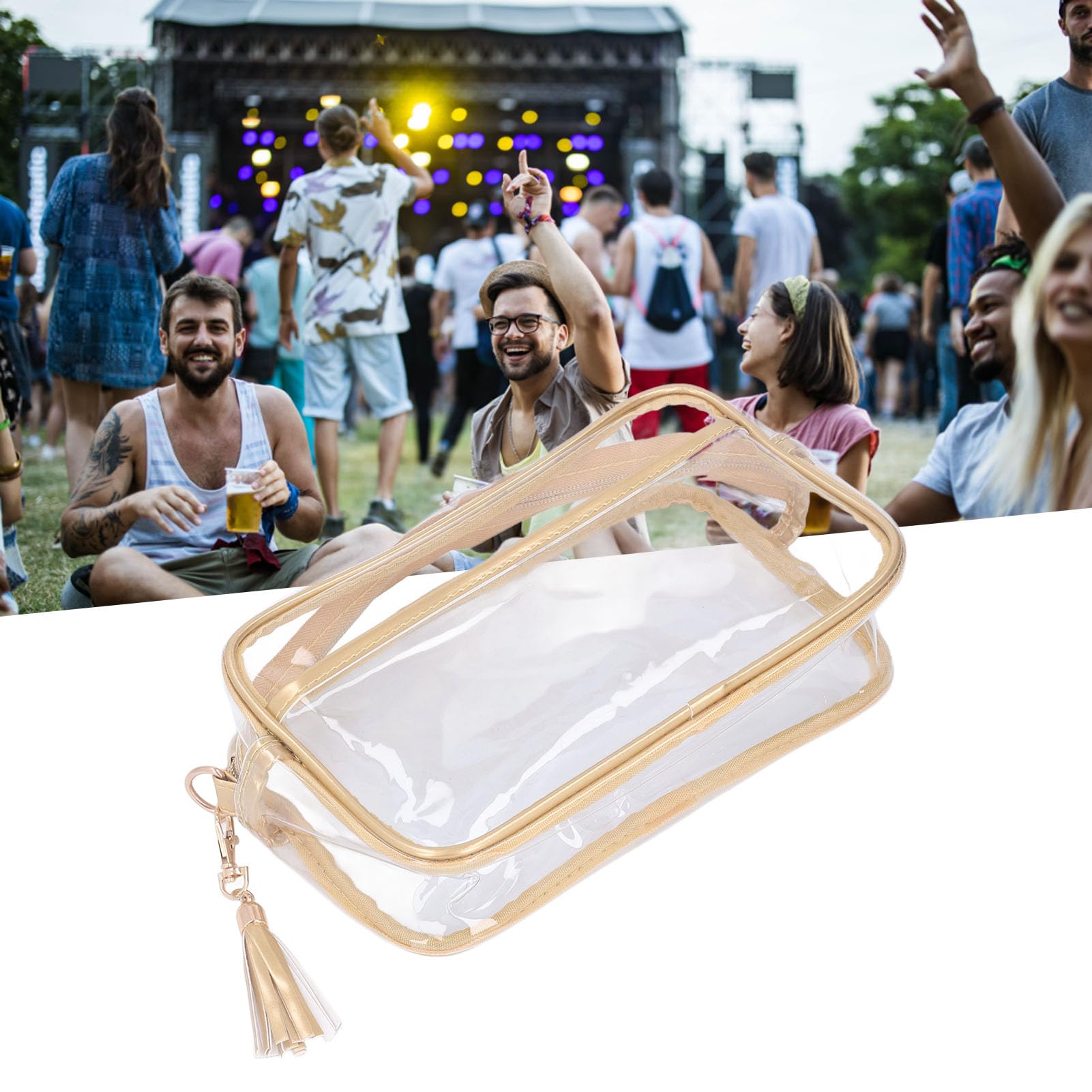 Borsa trasparente estiva in PVC trasparente con set di piccole borse e tracolla per donne, perfetta per festival di musica | SHEIN ALIA