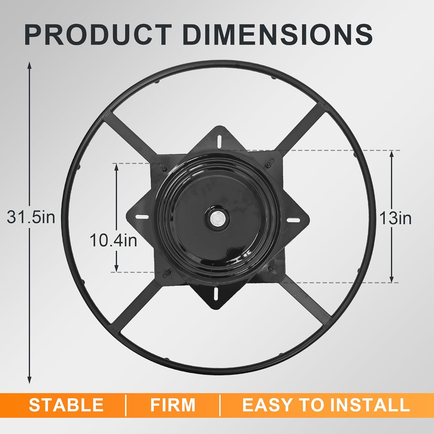 31.5 inch Recliner Swivel Ring Base Replacement with Plate,Heavy Duty Furnitures Sofa Chair Swiveling Bottom Parts (31.5 inch)