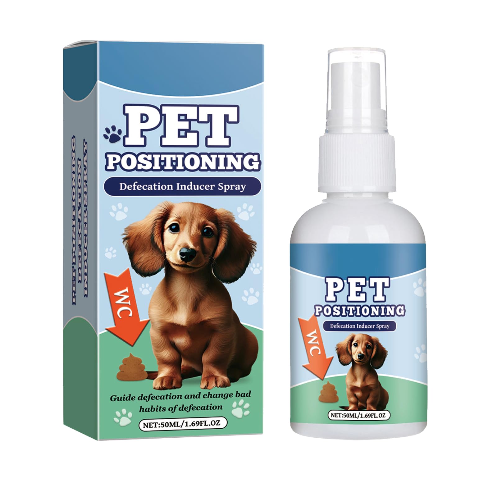 Spray pour Chien Propreté pour Animaux de Compagnie l'Intérieur et l'Extérieur,50ML,1PC,Spray Entraînement à la Propreté pour Chiens,Aide à l'Apprentissage