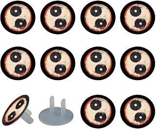 Electrical Outlet Covers 12 Pack, Plastic Plugs Covers Socket Protector Safety Caps - Cool Yin Yang Symbol