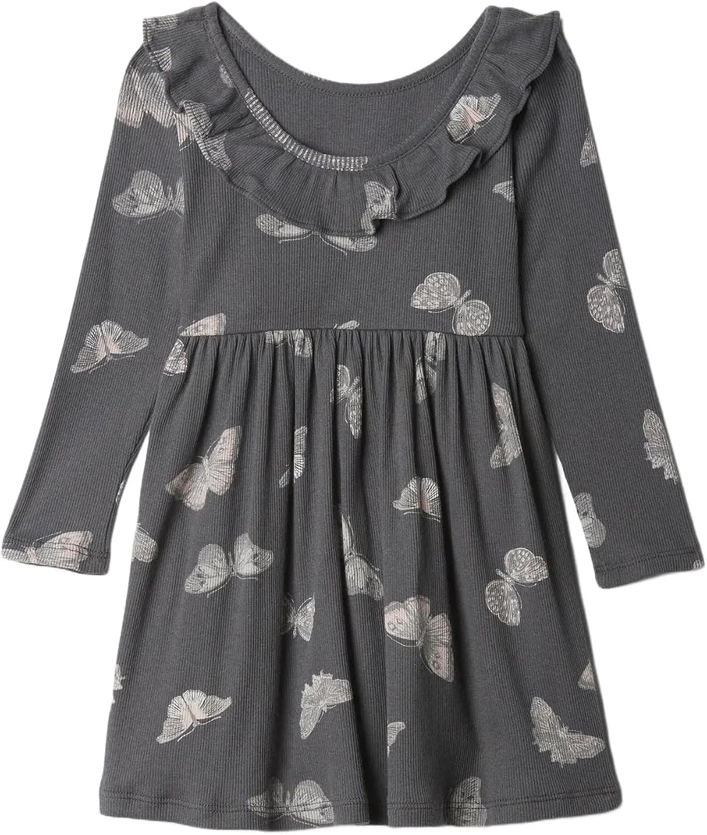 Baby Girls' Long Sleeve Ribbed Dress