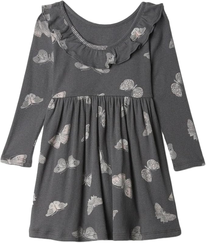 Baby Girls' Long Sleeve Ribbed Dress