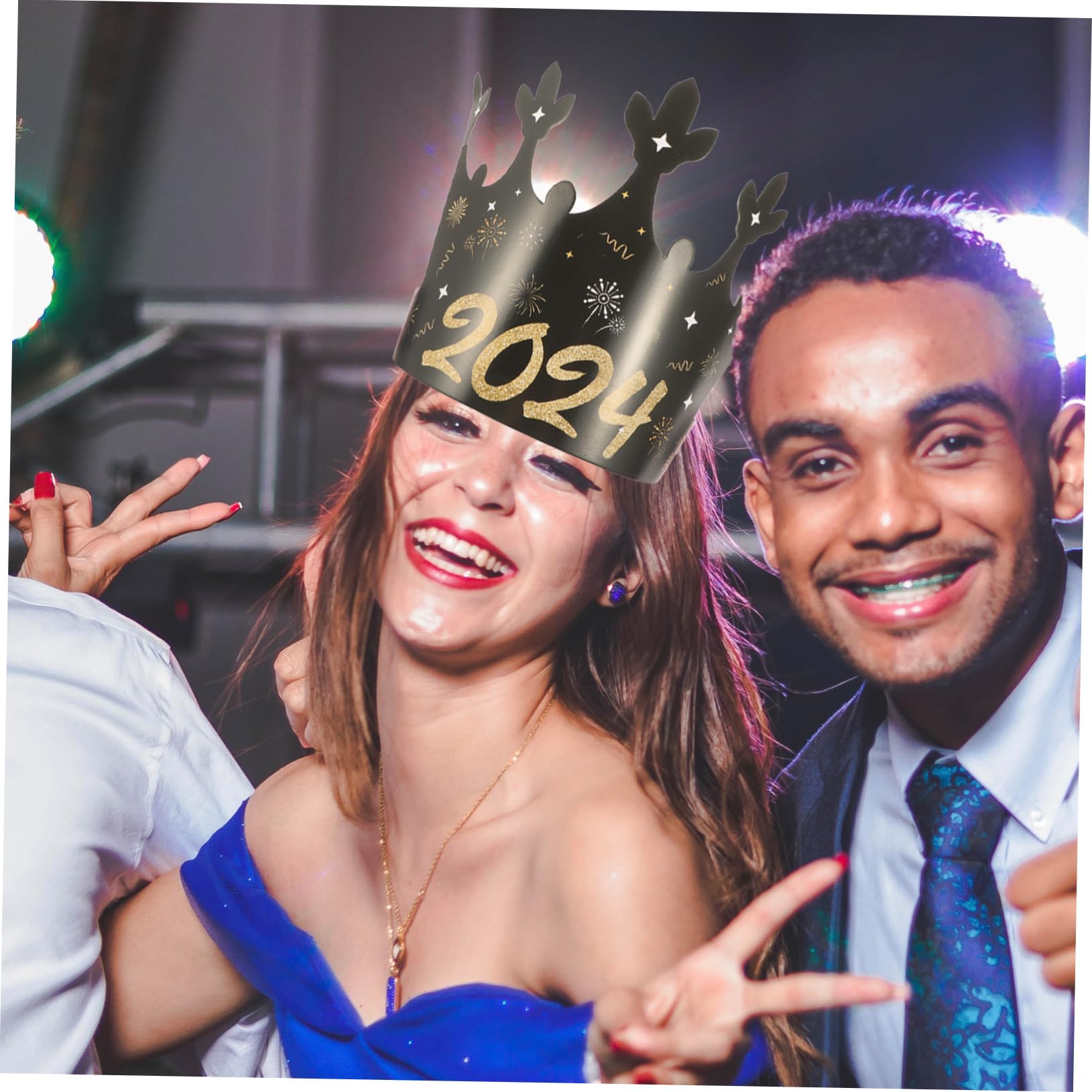 ibasenice 60pezzi Cappellini Di Carta Per Festeggiamenti Di Capodanno Accessori Divertenti Per Feste Di Capodanno Come Props Per Foto e Attività Scolastiche