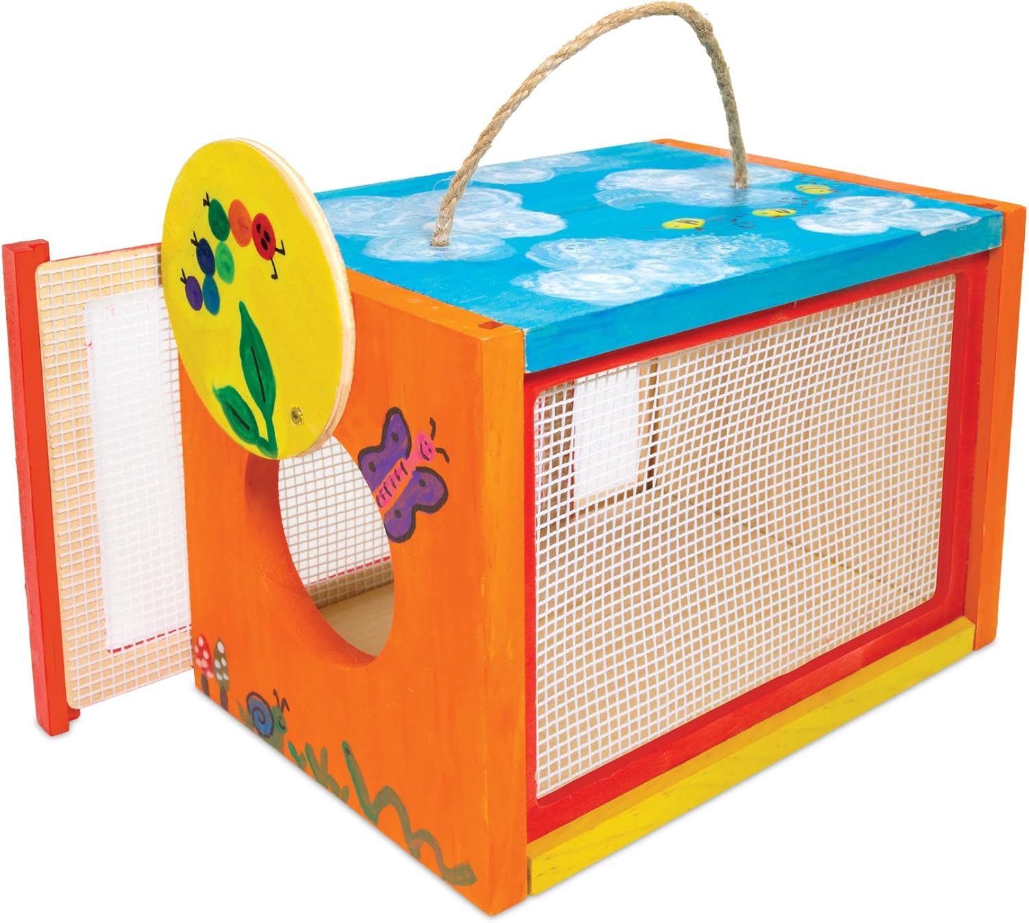 MindWare Make Your Own Bug Catcher Kit for Kids – Includes 12 Paint Colors, Glue, 3 Brushes & Guidebook – DIY Craft for Kids Ages 5+