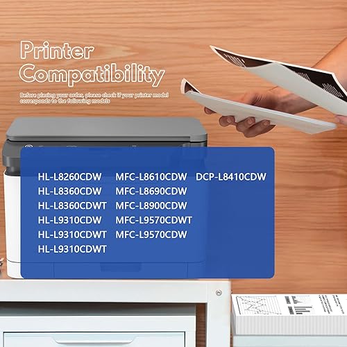 Miniatura 5 de TN436 TN 436 433 - Cartucho de tóner compatible con Brother TN433 tn-436 TN431 Toner HL-L9310CDW HL-8260CDW HL-8360CDW HL-8360CDWT MFC-L8900CDW