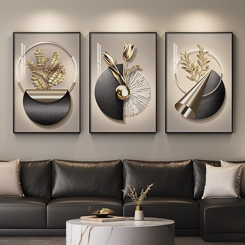 Large Framed Modern Elegant Wall Art for Living Room, 3