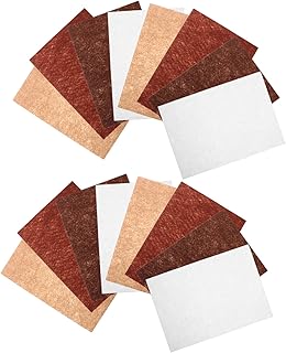 Hemobllo 20 piezas Tela de Lino para Bordado Tela de Fieltro No Tejida Artesanal Colores Surtidos Marrón Café y Blanco para Manualidades y Costura
