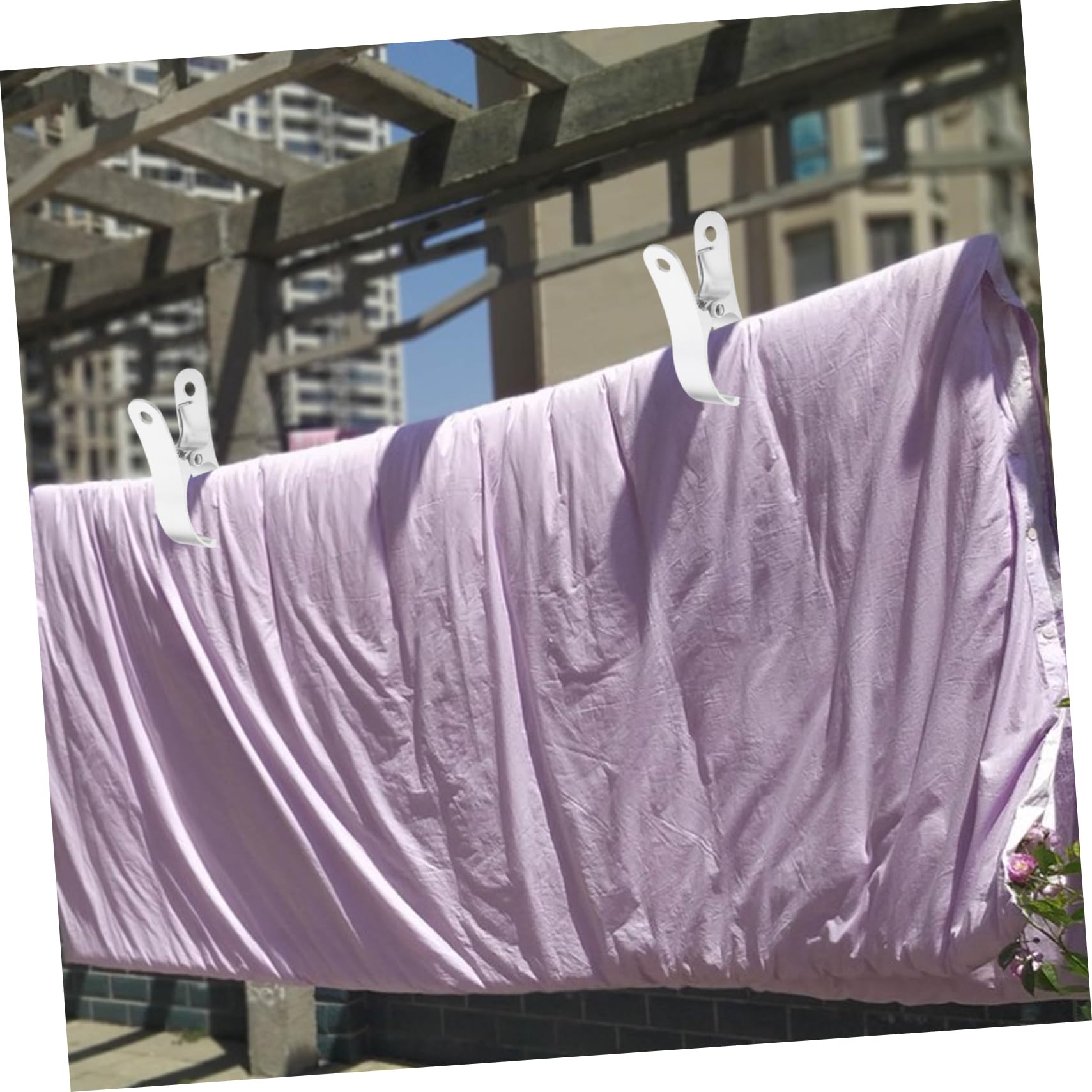 6piezas Antiviento para Ropa Clips Multiusos De Secado para Toallas y Edredones Fijación Jardín Baño y