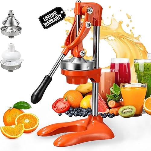 Miniatura 10 de Exprimidor manual de hierro fundido, exprimidor manual de acero inoxidable eficaz, exprimidor de frutas, máquina de prensa manual resistente para