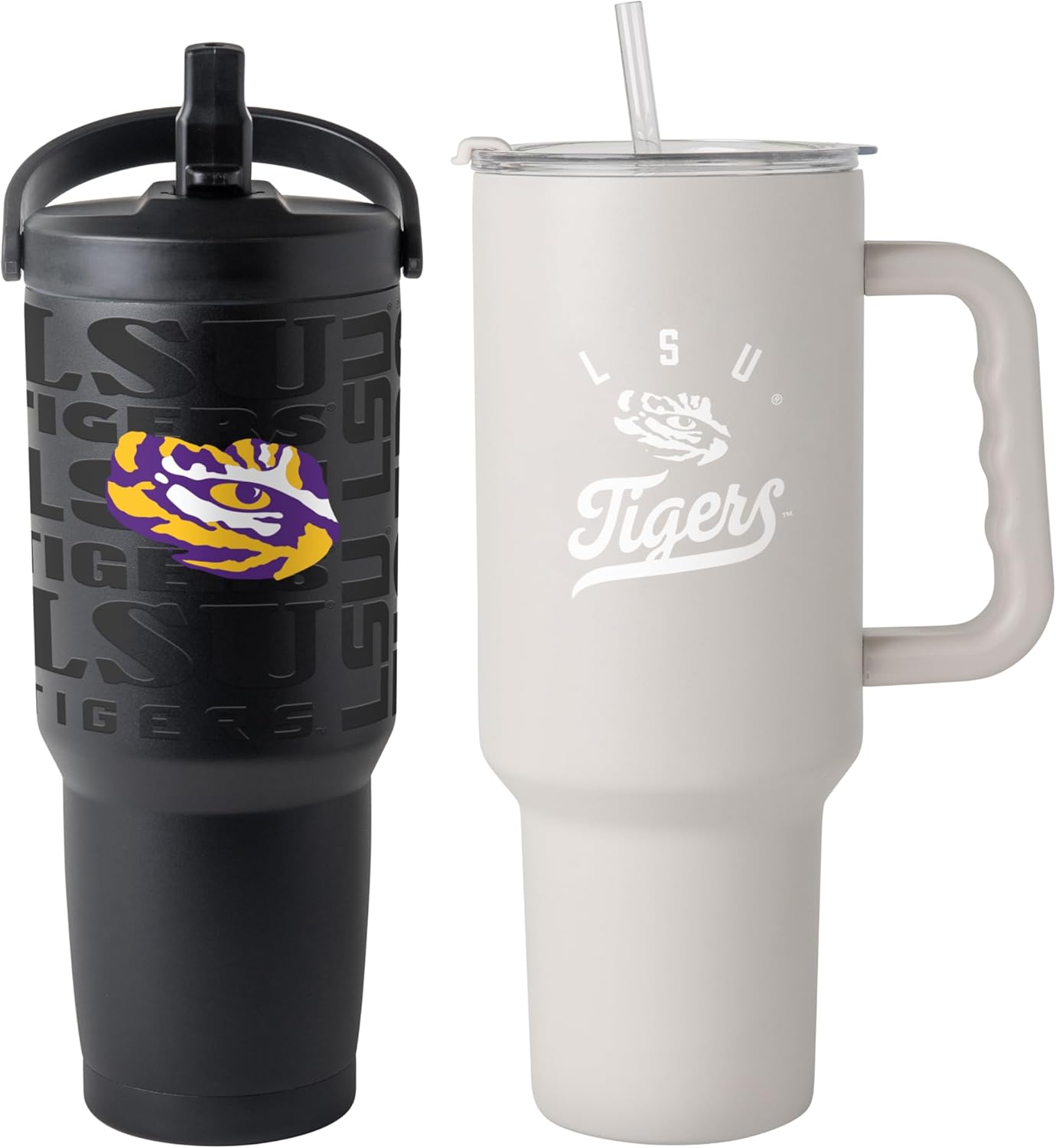 FANMATS NCAA LSU Tigers Stainless Steel Tumbler Set — 30 and 40 oz Capacity | Powder-Coat Finish | Tonal Fashion Color