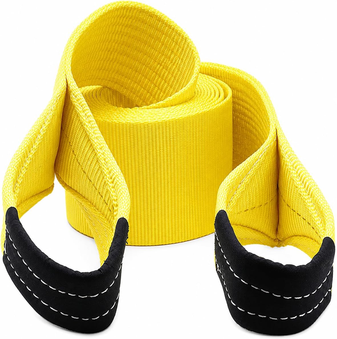 BoxerTool BXT Recovery Tow Straps 4" X 20' - Heavy Duty Reinforced Loops Emergency Off Road Towing Rope and Winch Extension - Box Truck - Commercial Vehicle - Off Road