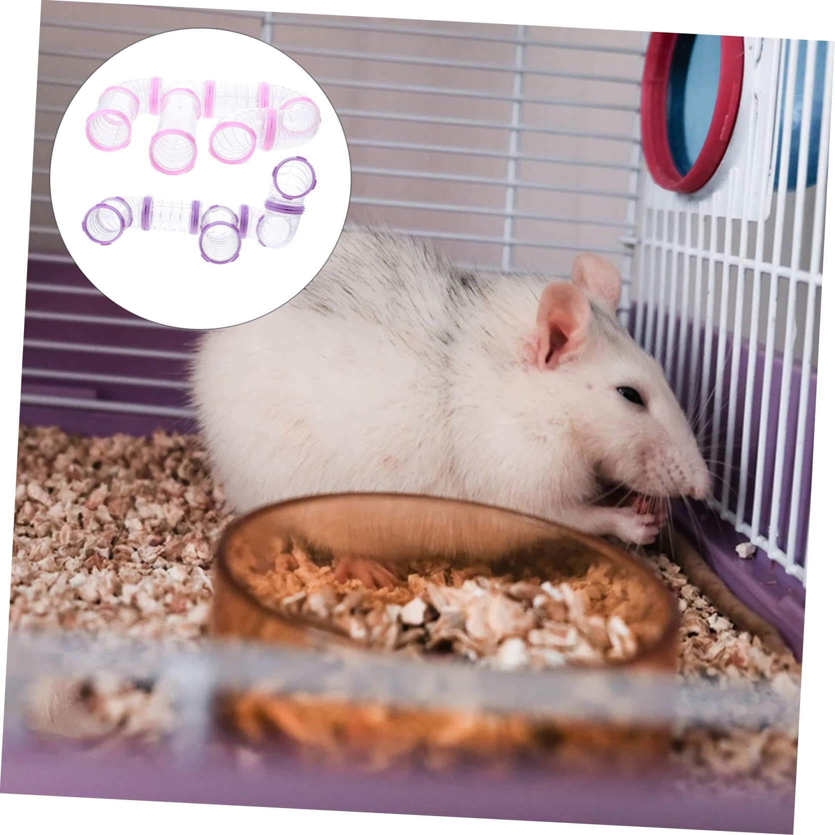 16 Stück Teiliges Hamsterkäfig Röhrenset Transparente DIY Haustiertunnel Robustes Kunststoffspielzeug für Hamster Eichhörnchen Einfache Fördert Bewegung und Erkundung