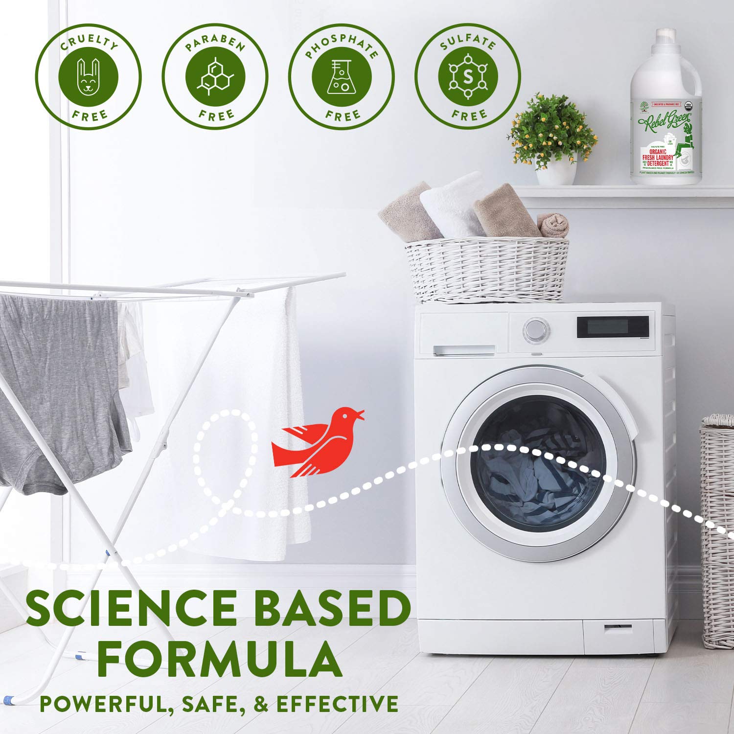 Rebel Grün USDA zertifiziert Bio Fresh Waschmittel