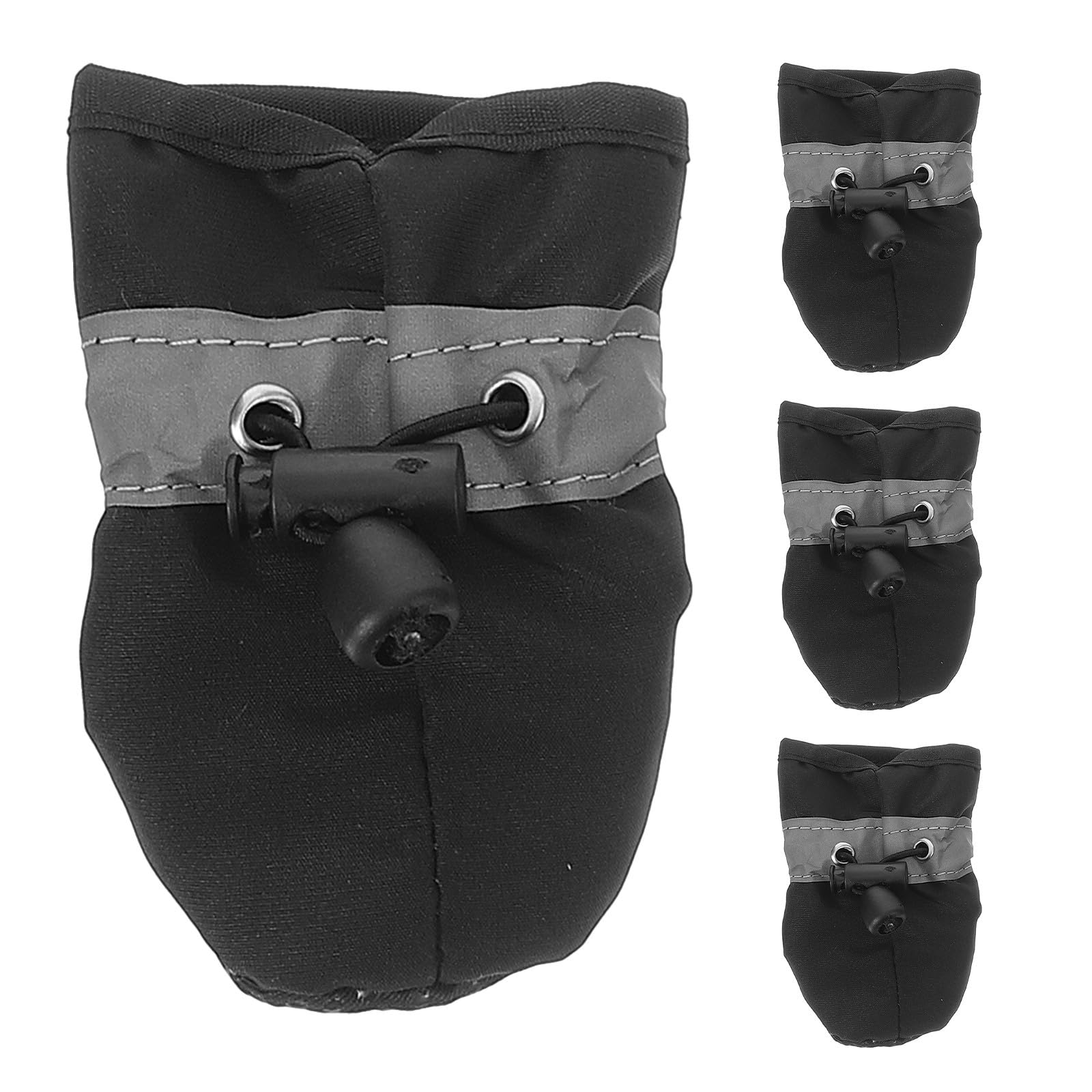 Bottes pour chiens imperméables lot de 4 noires avec semelle antidérapante