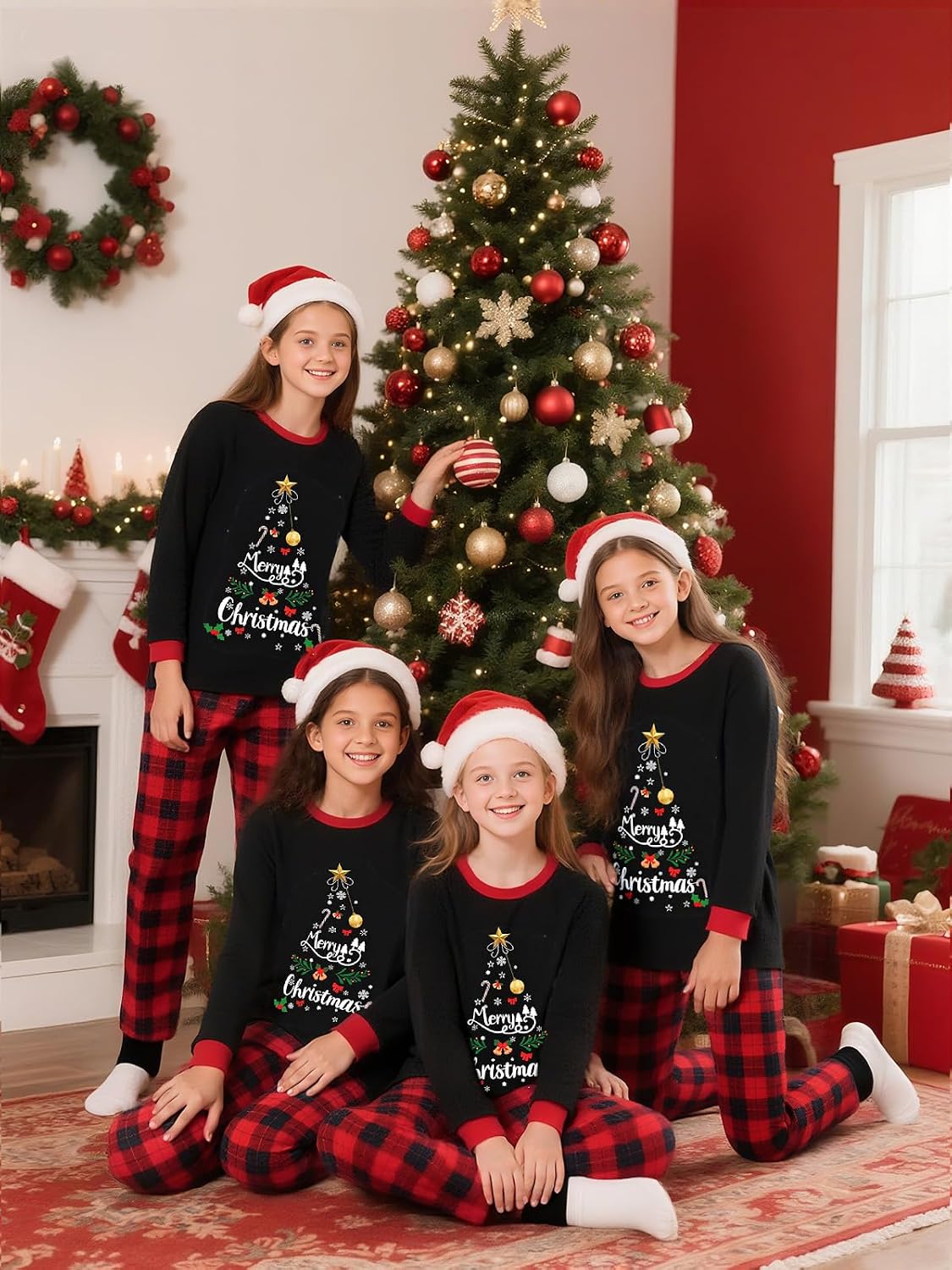 Matching Christmas Pajamas For Family Xmas Pjs Sets Holiday Sleepwear Outfits For Women Men Couples Adults