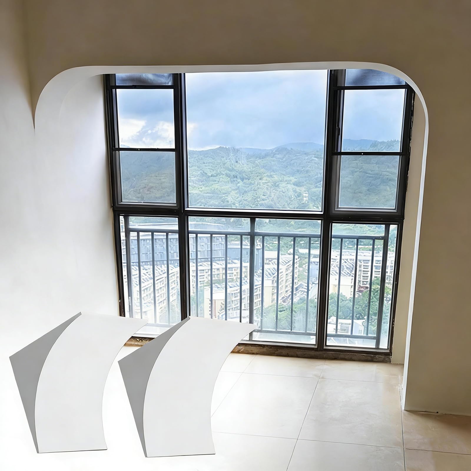 Soporte de moldeado sintético para arco de puerta con esquinas precurvadas de lujo