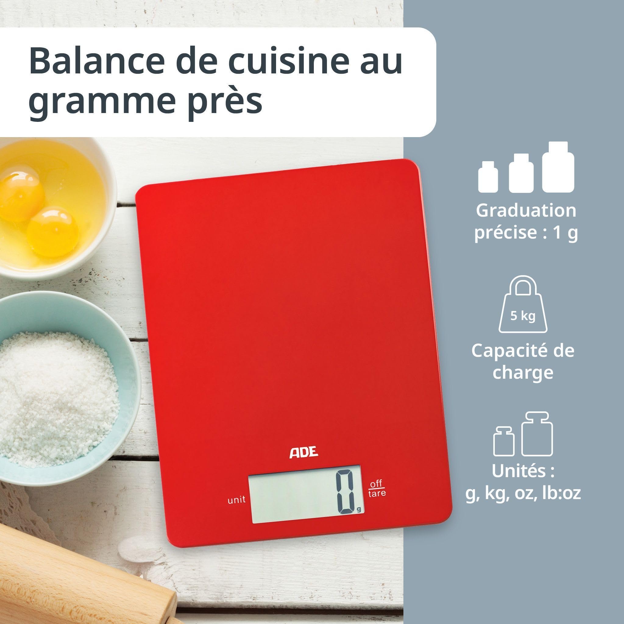 Balanza cocina digital LEONIE RED