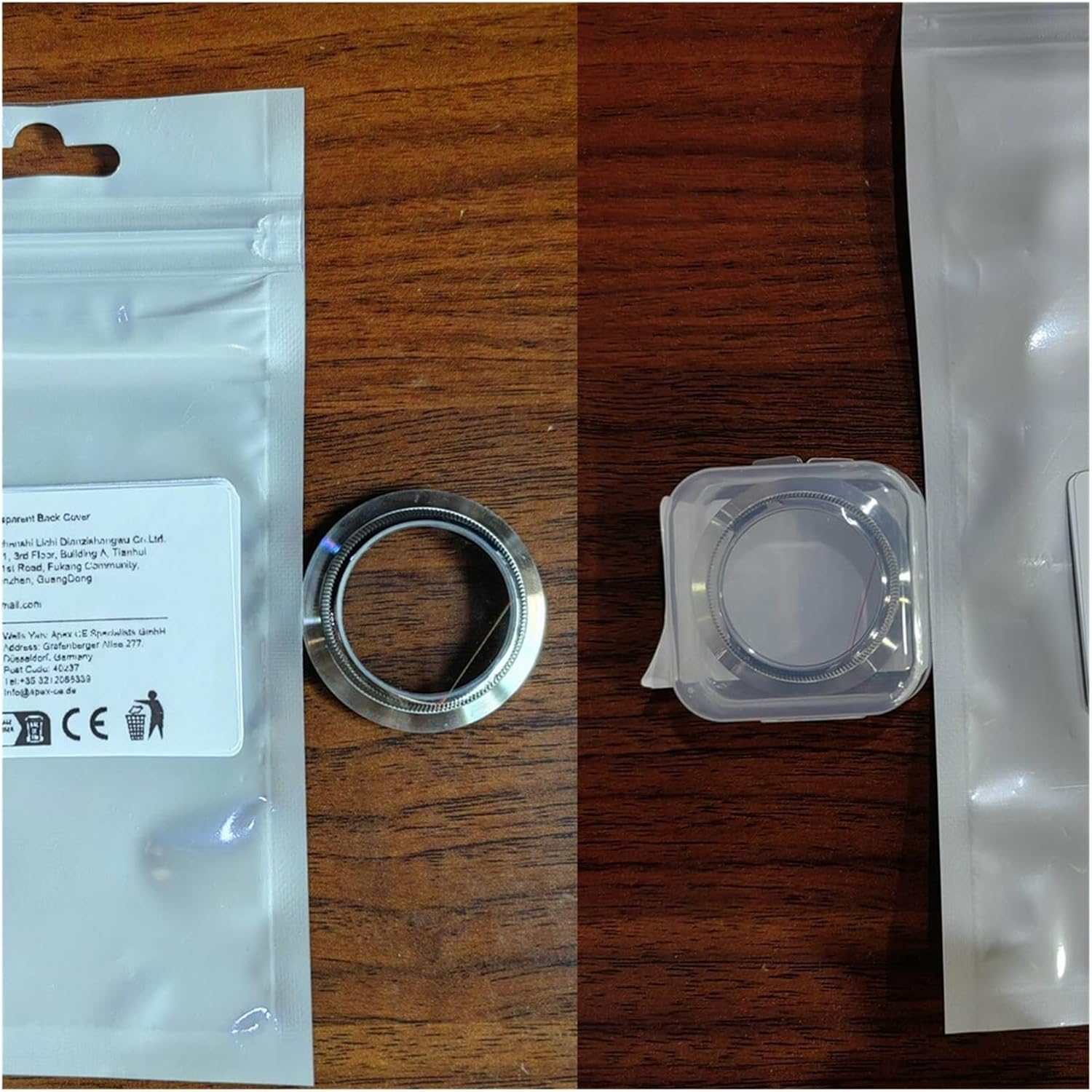35.5MM Transparent Bottom Case Back Cover for 40mm SUB/39.5mm Yacht NH35 Watch Stainless Steel Shell Parts