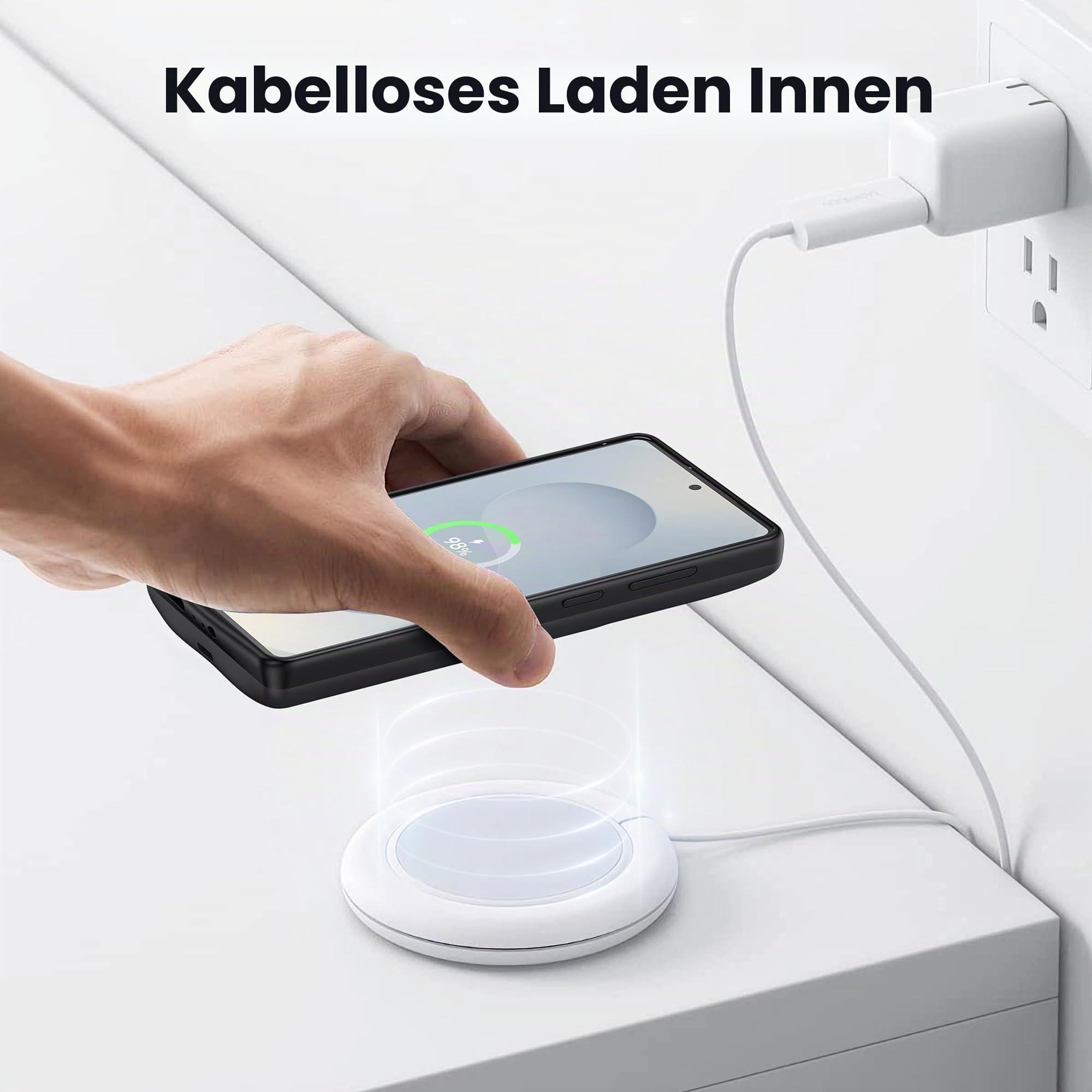 Schutzhülle für Samsung Galaxy S25 Ultra, echte 10.000 mAh, Akku-Schutzhülle, kabellos, intelligent, tragbar, Powerbank, externer Akku