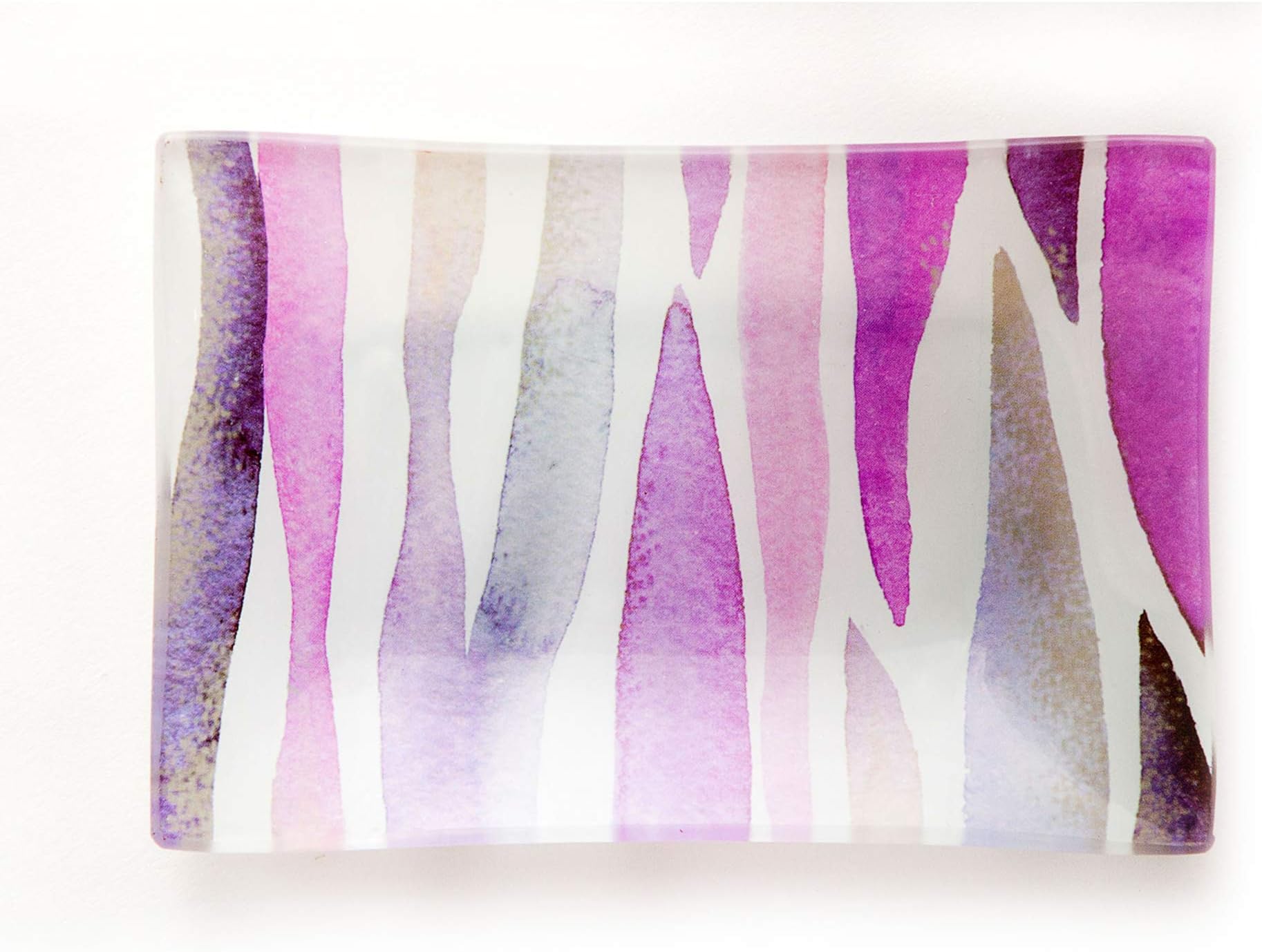 Via Mercato Decorative Glass Soap Dish, Purple
