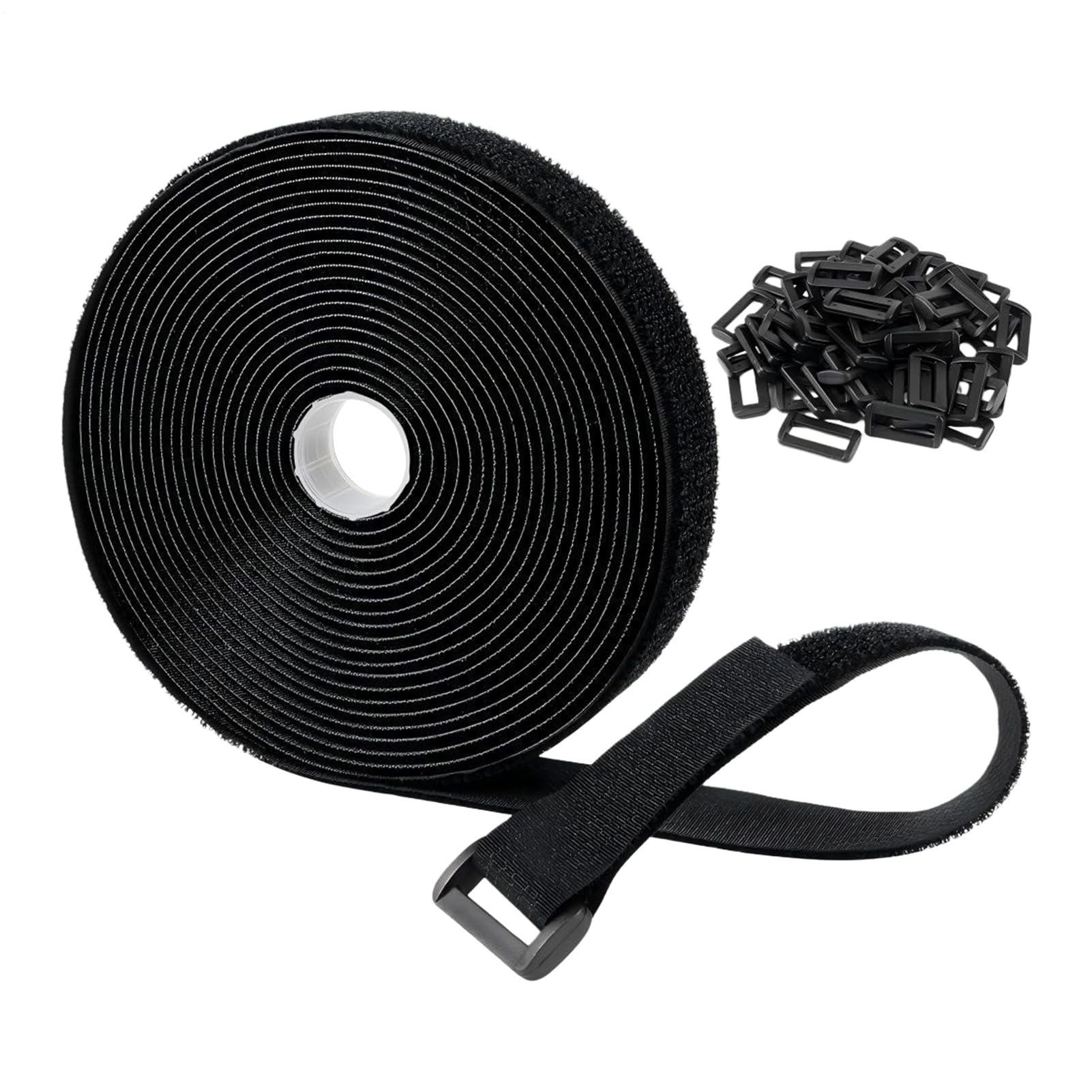 Cinta de gancho y bucle autoadhesiva fuerte para solucionar el desorden de cables en toda la casa