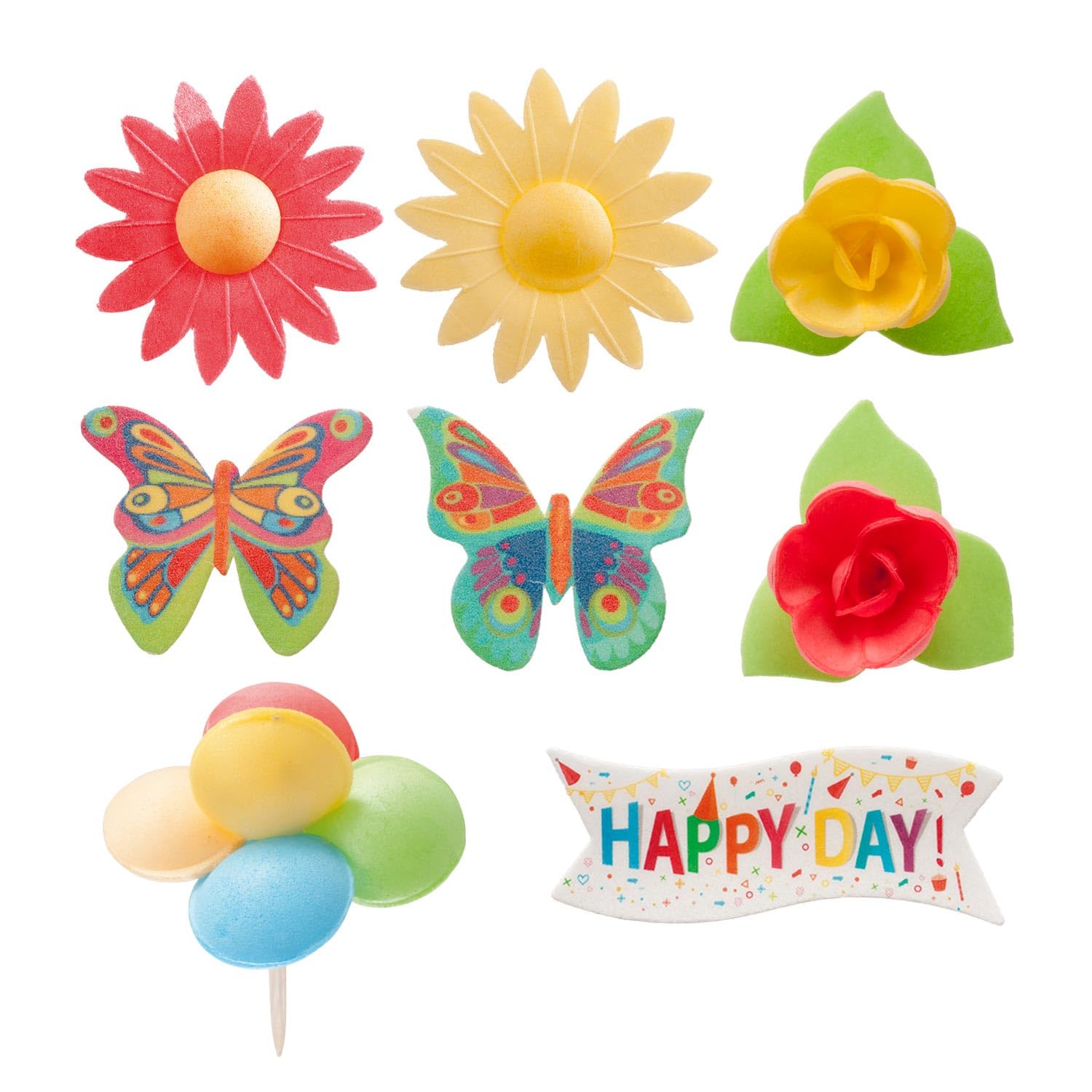 Dekora - Kit de Flores y hojas de Papel de Oblea para Decoración de Tartas, Cupcakes u otros Postres — view 8